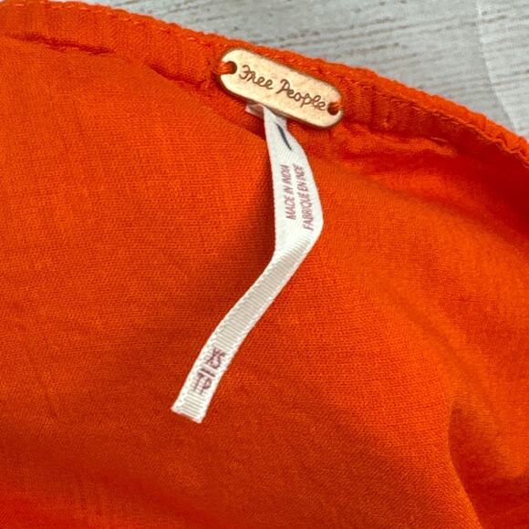 New Free People Printemps Moment Tangerine Tango Top Women’s Size XS - Picture 4 of 6